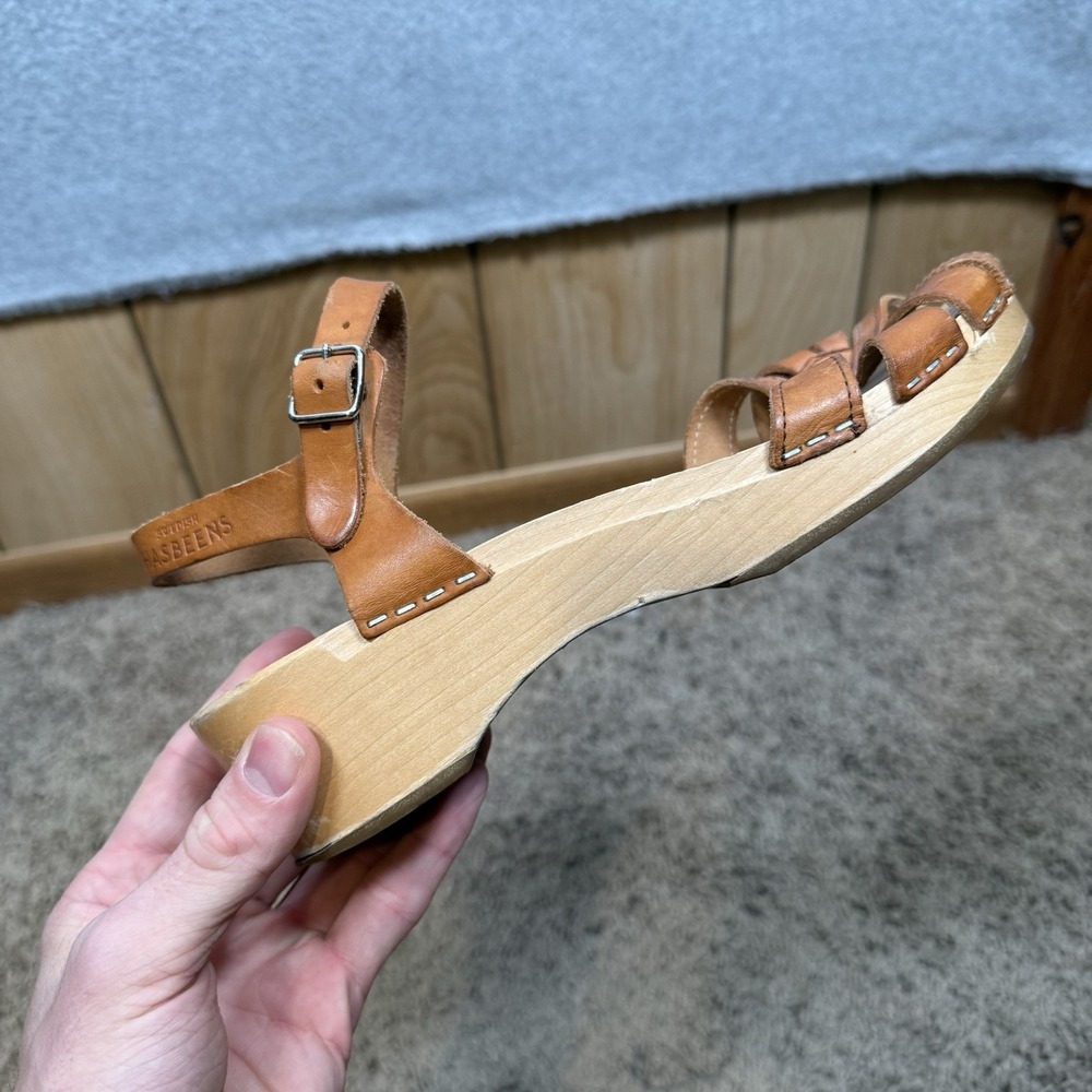 Swedish Hasbeens CROSS STRAP DEBUTANT Clog Sandals EU 38 US 8 M - Picture 13 of 14